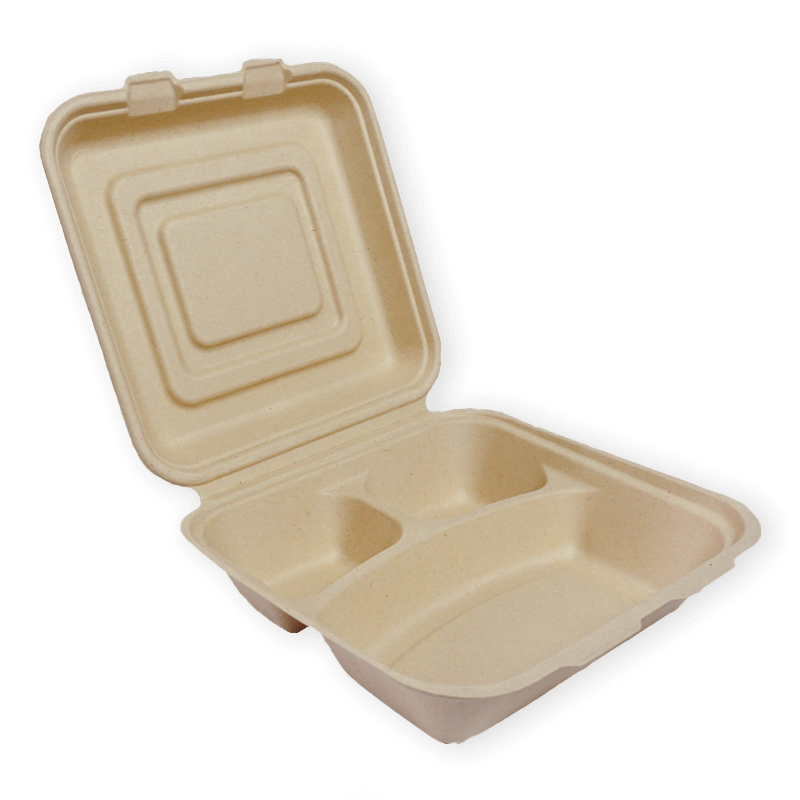Bamboo Fiber Clamshell Container